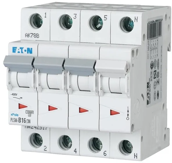 Eaton Automaattisulake 16A 3P+N C 4M 6KA